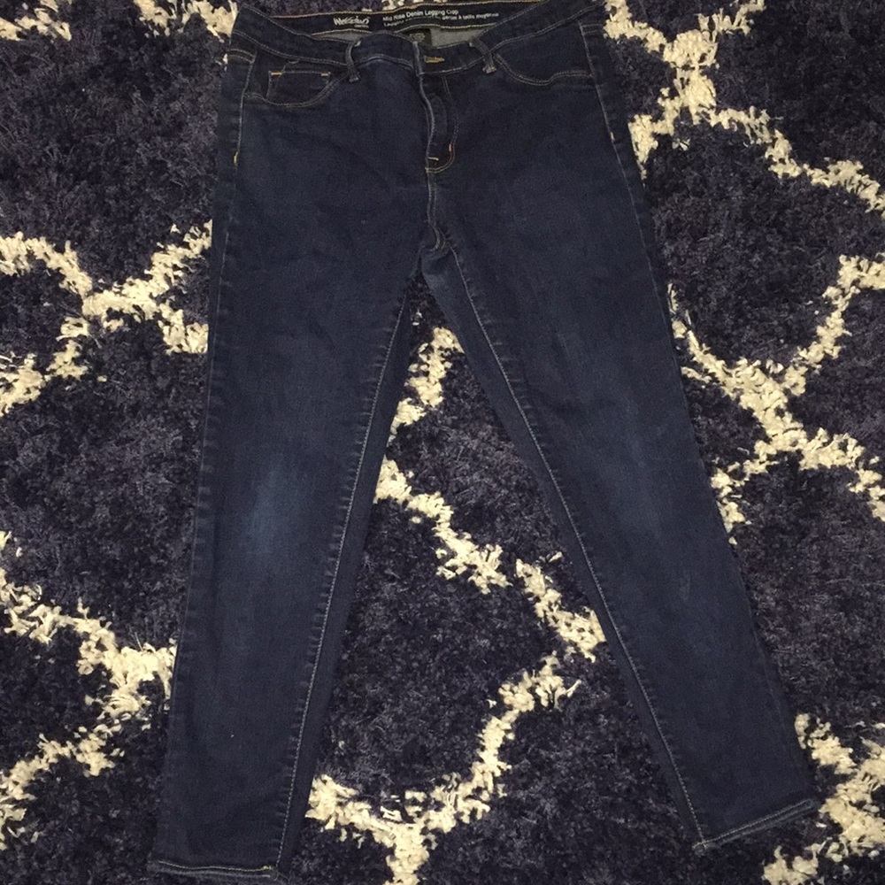 Mossimo midrise denim leggings crop size 10/30